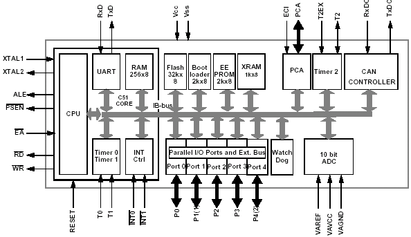 Структурная схема T89C51CC01