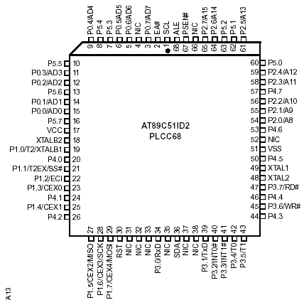Расположение выводов AT89C51ID2