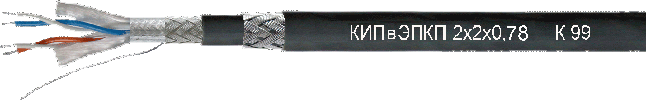 Кабели для промышленного интерфейса RS-485 групповой прокладки, пожаробезопасные, бронированные - КИПвЭКнг(А)-HF Nx2x0,78